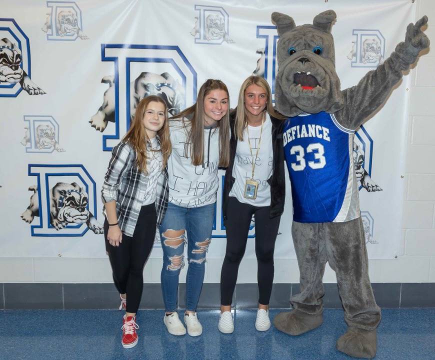Students with Mascot